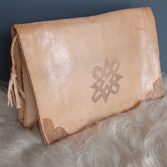 Handmade ,Unique Leather Clutch
